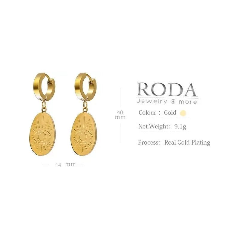 Aretes Chapa Oro 24k, Casual Chic Moda Boho, Regalo Dorado
