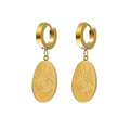 Aretes Chapa Oro 24k, Casual Chic Moda Boho, Regalo Dorado
