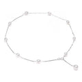 Fino Collar Perla Auténtica Aaa Y Plata, Aretes Regalo Novia Blanco