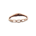 Pulsera Cristal Austriaco Laminado Oro Rosa 18k Regalo 5.5 Cm