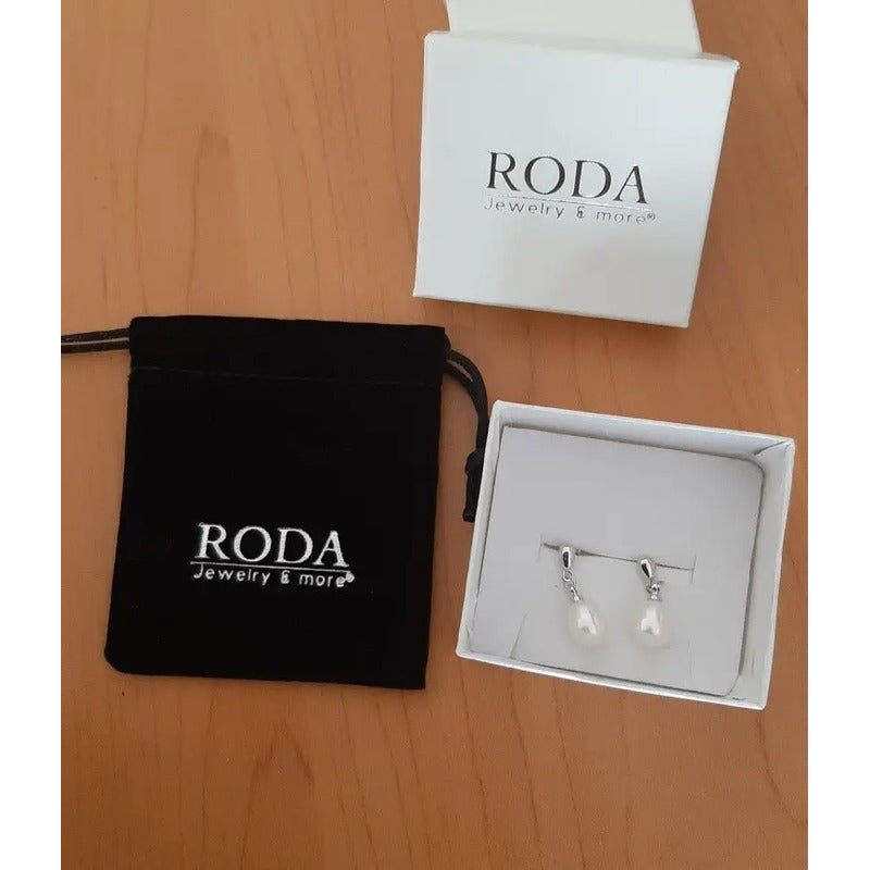 Par Aretes Perlas Naturales Freshwater Plata925 Novia Regalo
